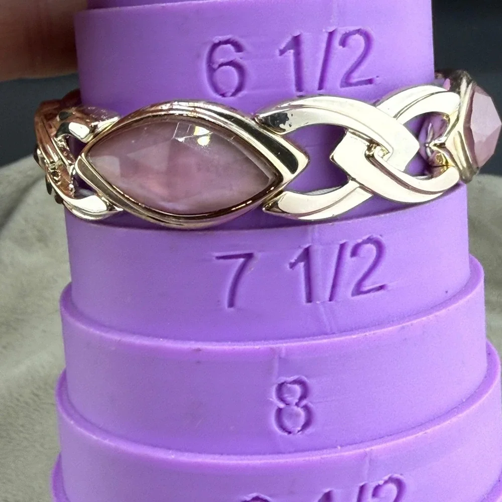 Napier Bracelet Silver Tone‎ Stretch Pink 7.5